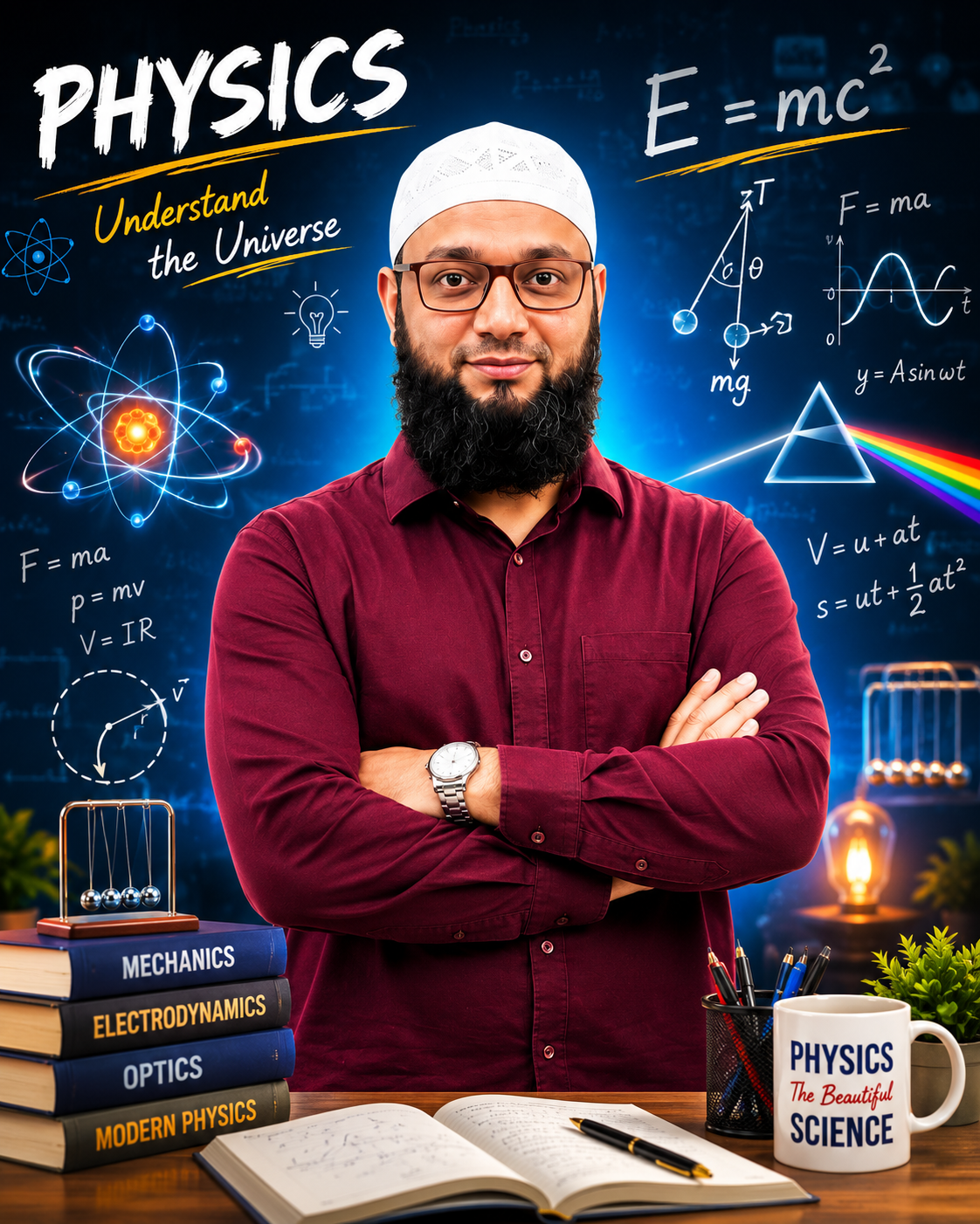 Jawed Manjum, JM Sir teaching Physics